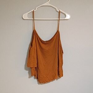 American Eagle Outfitters Rust Off Shoulder top